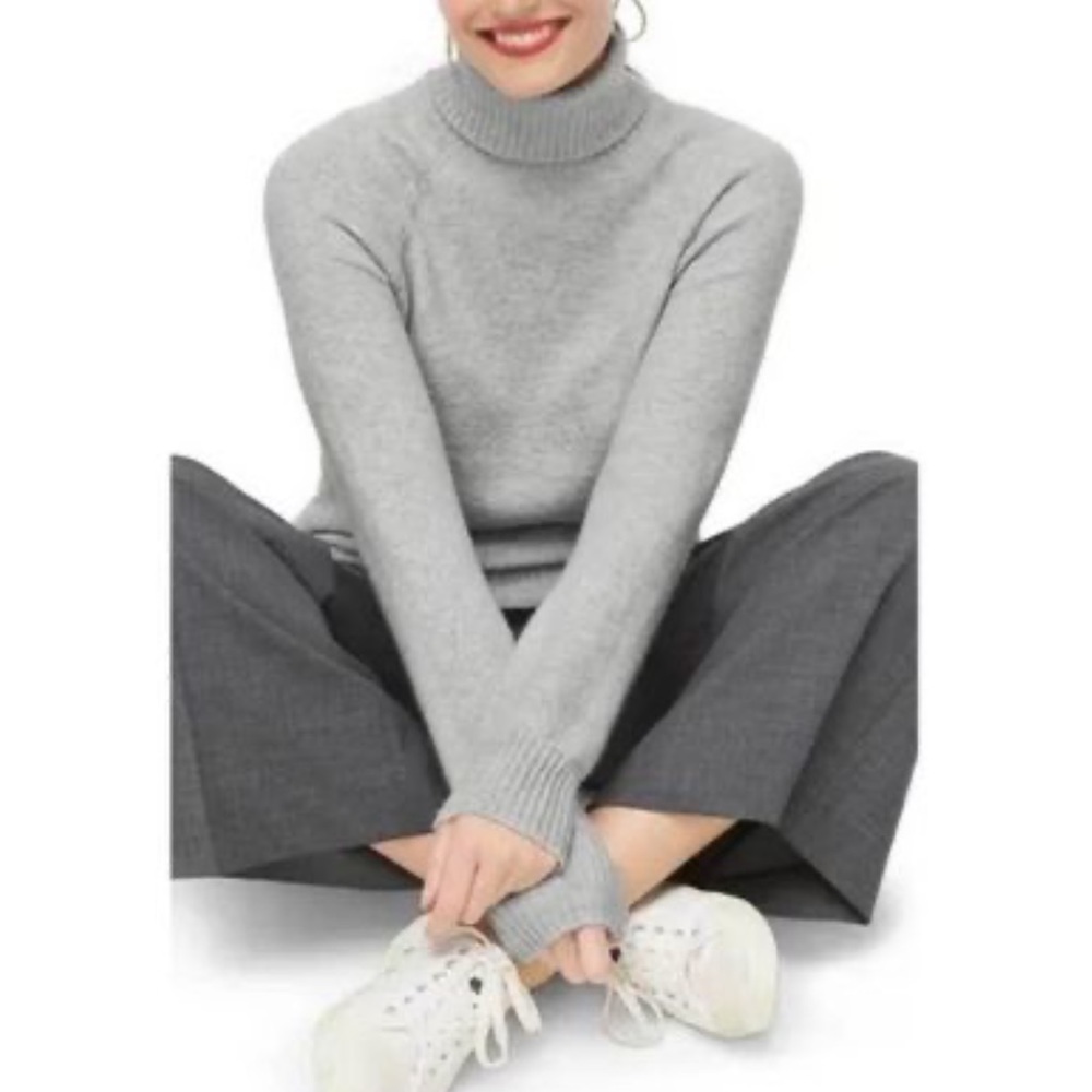 🌿Final Sale J. Crew Gray Turtleneck Wool Knit Sweater‎